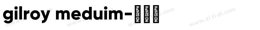 gilroy meduim字体转换